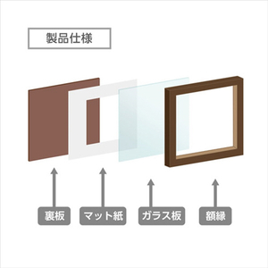 ハクバ フォトフレーム Lサイズ 1面 tetra(テトラ) ブラウン FSQTT-BRL1-イメージ6