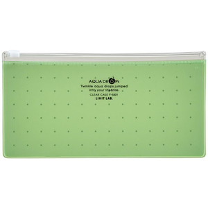 リヒトラブ AQUA DROPs クリヤーケース PEN(通帳) 黄緑 5枚 FC39927-F5301-6-イメージ1