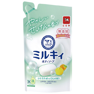 牛乳石鹸 ミルキィボディソープ シトラスせっけんの香り 詰替用360ML ﾐﾙｷｲBSｼﾄﾗｽｾﾂｹﾝｶｴ 360ML-イメージ1