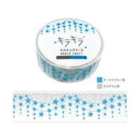 ワールドクラフト キラキラマスキングテープ Star garland 15mm×7m 4個 FC39760-KRMT15-002