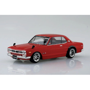 アオシマ 1/32ニッサン C10 スカイライン 2000GT-R カスタムホイール (レッド) Aﾗｸﾌﾟﾗ16CURDC10GTRCﾚﾂﾄﾞ-イメージ2