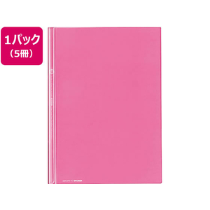 コクヨ レールクリヤーホルダー〈カラーズ〉A4 20枚収容 ライトピンク 5冊 1パック(5冊) F836474-ﾌ-TPC760P-イメージ1