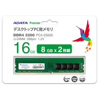 ADATA デスクトップPC用メモリ(8GB×2枚組) AD4U320038G22D