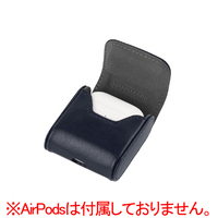 HANSMARE AirPods用スクエアレザーケース ネイビー HAN18169AP