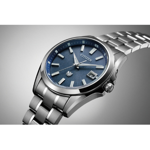 シチズン 高精度 光発電エコ・ドライブ腕時計 ザ・シチズン 年差±5秒 藍染和紙文字板 ブルー AQ4091-56M-イメージ4