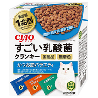 イナバショクヒン CIAO すごい乳酸菌クランキー かつお節バラエティ 20g×10袋入り ﾆﾕｳｻﾝｷﾝｸﾗﾝｷ-ｶﾂｵﾌﾞｼB200G