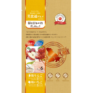 リバードコーポレーション はむぴゅーれ 美食通グルメ PureValue3 鶏りんご 鶏いちご 6本入 ﾊﾑﾋﾟﾕ-ﾚPV3ﾄﾘﾘﾝｺﾞﾄﾘｲﾁｺﾞ6ﾎﾝ-イメージ1