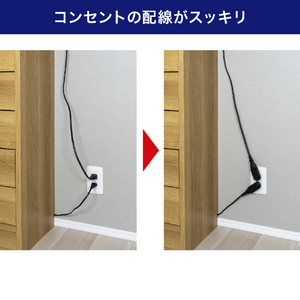 エルパ 回転アダプター 耐雷サージ付き ブラック A-390SB(BK)-イメージ9