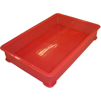 江部松商事 EBM/PP 半透明カラー番重 A型 小 レッド(サンコー製) FC191LC-1084230