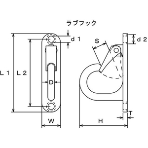 水本機械製作所 ステンレス ラブフック 平面用 FC546FJ-8337823-イメージ2