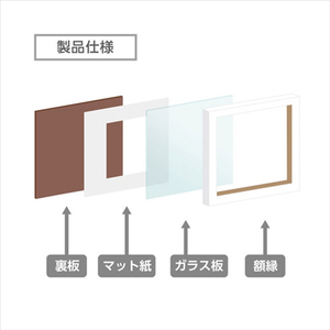 ハクバ フォトフレーム Lサイズ 1面 tetra(テトラ) ホワイト FSQTT-WTL1-イメージ6