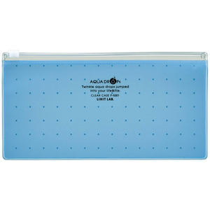 リヒトラブ AQUA DROPs クリヤーケース PEN(通帳) 青 5枚 FC39928-F5301-8-イメージ1