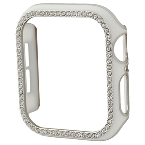 GAACAL Apple Watch Series 7-8 [41mm]用スワロフスキーフレーム ホワイト×シルバー W00065WS5-イメージ1