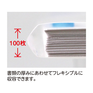 リヒトラブ プラファイル A4タテ 2穴 100枚収容 青 5冊 F025384-F3018-5P-8-イメージ3