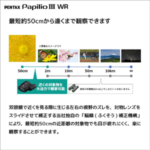 リコーイメージング 双眼鏡 PENTAX Papilio III 6．5x21 WR ブラック PAPILIOIII65X21WR-イメージ6