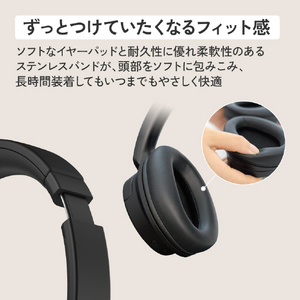 ビクター ワイヤレスヘッドフォン ブラック HA-S99N-B-イメージ9