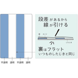 クツワ わけありしたじき 4分割 ブルー FC646SY-VS027BL-イメージ3