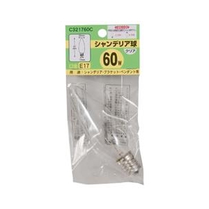 ヤザワ シャンデリア球 クリア 60W 口金E17 C321760C 9jupf8b ヤザワ C321760C シャンデリア球 E17口金 60W クリア 1個入り