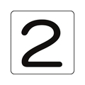 日本緑十字社 数字ステッカー 2 HS-2(5P)大 80×80mm 5枚組 アルミ FC677GE-8248156