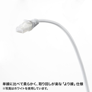 サンワサプライ ツメ折れ防止CAT5eLANケーブル（1m） オレンジ LA-Y5TS-01D-イメージ3