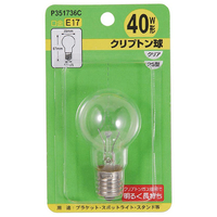 ヤザワ クリプトン球 E17口金 36W 省エネタイプ 1個入り P351736C