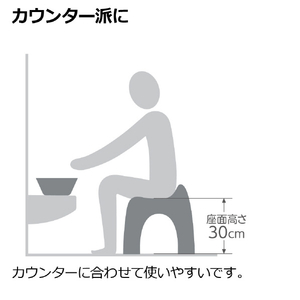 リッチェル ハユール 腰かけ TH グレー ﾊﾕ-ﾙｺｼｶｹTH30HGY-イメージ4