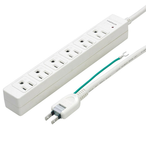 ヤザワ 3Pマグネットタップ(6個口・2m) ホワイト Y02JKP602WH-イメージ1