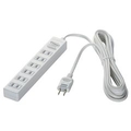 BUFFALO 2ピン式電源タップ 雷サージ防止/集中スイッチ付(6個口・2m) ホワイト BSTAPPS2620WH