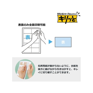 プラス いつものカード「キリッと片面」名刺A4 ホワイト 50枚 F173918-46-587MC-KK701V-イメージ4
