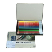 サクラクレパス ヴァンゴッホ水彩色鉛筆 12色セット(メタルケース入り) ｳﾞｱﾝｺﾞﾂﾎｽｲｻｲｲﾛｴﾝﾋﾟﾂ12ｼﾖｸ