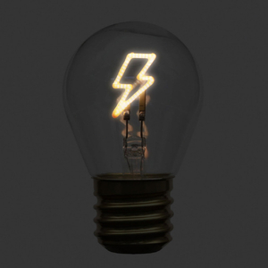 JTT かわいい電球型イルミネーション FunnyNeoBulb ファニーネオンバルブ かみなり JTNBULB-LIT-イメージ2