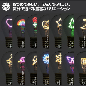 JTT かわいい電球型イルミネーション FunnyNeoBulb ファニーネオンバルブ かみなり JTNBULB-LIT-イメージ8
