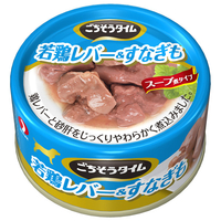 ペットライン ごちそうタイム(缶) 若鶏レバー&すなぎも 80g ｺﾞﾁｿｳTﾄﾘﾚﾊﾞ-ｽﾅｷﾞﾓ80G