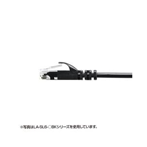 サンワサプライ カテゴリ6極細LANケーブル(1m) ブルー LA-SL6-01BL-イメージ2