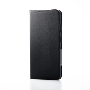 エレコム Galaxy S25用ソフトレザーケース 薄型 磁石付 ブラック PM-G251PLFUBK-イメージ1