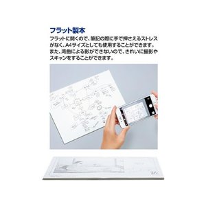 コクヨ ノートブック[PERPANEP]フラット製本 ザラザラ A5 3mm方眼 FCA6945-PER-MZ106S3M-イメージ6