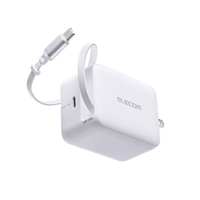 エレコム 巻き取り式ケーブル一体型AC充電器(35W/C×1+Cケーブル×1) ホワイト MPA-AC12835WH