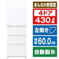 AQUA 【左開き】430L 4ドア冷蔵庫 Delie（デリエ） クリアウォームホワイト AQR-VZ43PL(W)