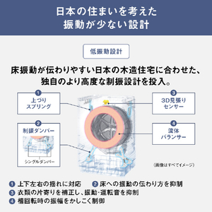パナソニック 【左開き】ななめドラム式洗濯乾燥機 サンドグレージュ NA-SD10HBL-C-イメージ12