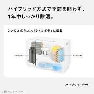 パナソニック 衣類乾燥除湿機 クリーンホワイト F-YHX90B-W-イメージ6