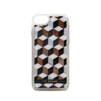 SOSEVEN iPhone SE(第3世代)/SE(第2世代)/8/7用ケース FASHION CUBIC GLITTER ピンクゴールド SS13174I8