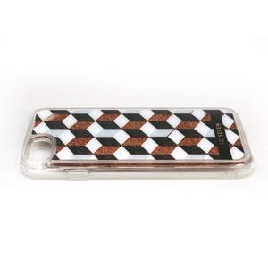 SOSEVEN iPhone SE(第3世代)/SE(第2世代)/8/7用ケース FASHION CUBIC GLITTER ピンクゴールド SS13174I8-イメージ4