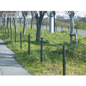 トラスコ 耐候性樹脂丸杭　Φ５５Ｘ９００　穴あり TMK-5509A-イメージ2
