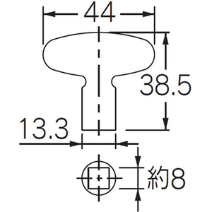 エスコ 共用栓カギ FCE399H-EA468BP-1-イメージ2
