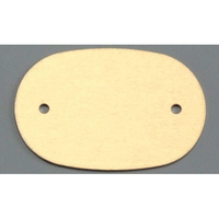 オオイ金属 アルマイト ネームプレート小判型 10枚入 378-B イエロー FC060LX-8060400