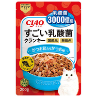イナバショクヒン CIAO すごい乳酸菌クランキー かつお節入り かつお味 200g ﾆﾕｳｻﾝｷﾝｸﾗﾝｷ-ｶﾂｵﾌﾞｼ200G