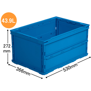 三甲 折りたたみコンテナペタンコ40Lタイプ(フタなし) 1個 F847833-558520-イメージ1