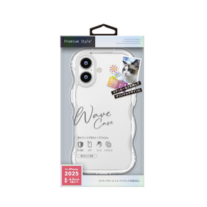 PGA iPhone 17用ウェーブケース クリア PG-25AWH01CL-イメージ1
