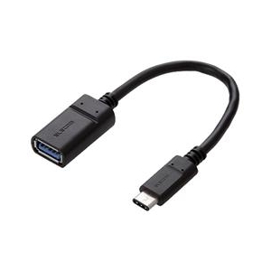 エレコム USB3．1ケーブル(Type-C-Standard-A) ブラック USB3-AFCM01NBK-イメージ1