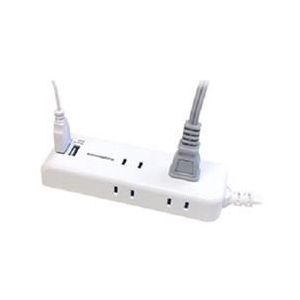 カシムラ 国内・海外兼用 電源タップ(2．1A Aタイプ 2USB+4個口・1m) ホワイト TI-175-イメージ2